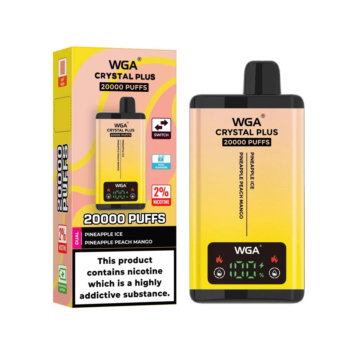 WGA Crystal Plus 20k Pineapple Ice / Pineapple Peach Mango