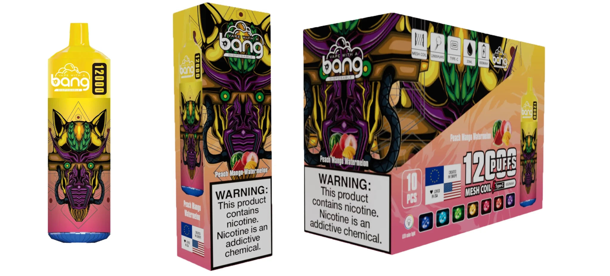 Bang King 12K Peach Mango Watermelon